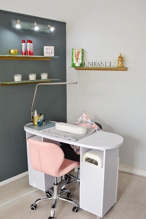 Manicure desk at Enhance Nails and Body